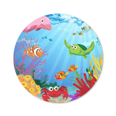 Produktbild von MuchoWow® Mauspad Mousepad Kinder - Tiere - Meer 20x20 cm - Mousepads - Maus Mat - Pad - Mausunterlage - Schreibtischmatte