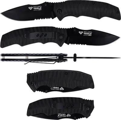 Produktbild von BRILLIANT TOOLS Klappmesser mit Arretierung  und Tasche - BT102905
