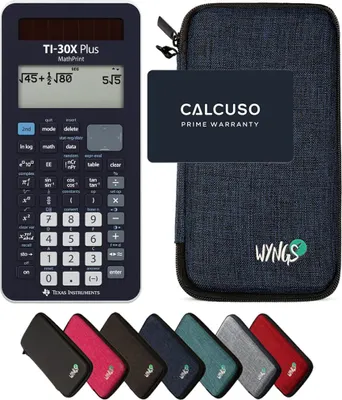 Produktbild von TI-30X Plus MathPrint inkl. WYNGS Schutztasche Blau - Wissenschaftlicher Taschenrechner - Basic Set