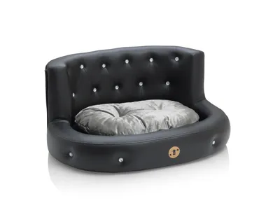 Produktbild von Roefie - DIAMOND - Luxus Hundesofa - Hundebett - Katzensofa - Katzenbett - Schwarz