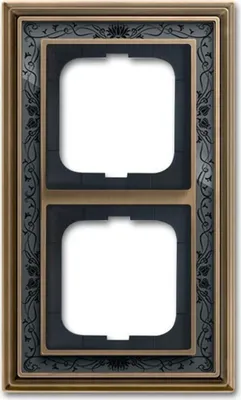 Zdjęcie produktu dla Busch Jaeger frame 2-gang ms/antique decor anth 1722-843 (1754-0-4669)