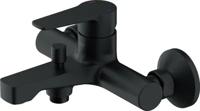 Produktbild von Lenz MOLA Wannenarmatur – Schwarz-Matt, spritzfreie Mischdüse, Keramikkartusche, Anti-Fingerabdruck, 46020151