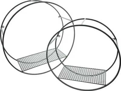 Produktbild von 2x Wandregal Circle Metall schwarz – Hängeregal