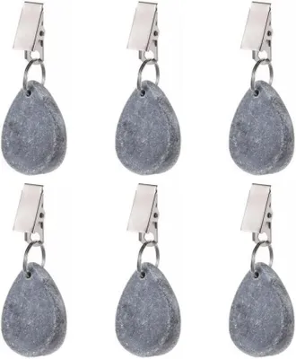 Produktbild von 6er Pack Tischdeckenbeschwerer Extra Schwer Marmor Grau