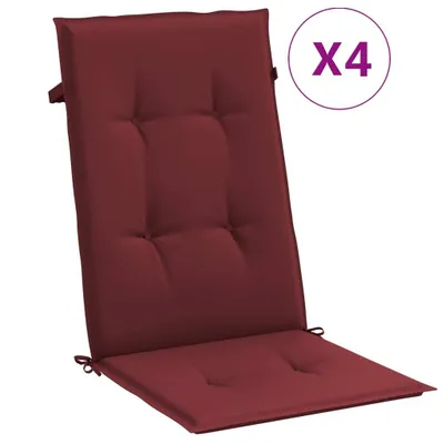 Immagine prodotto di vidaXL Cuscini per schienale alto 4 pz. Tessuto melange rosso vino 120x50x4 cm