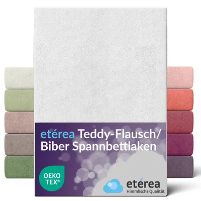 Produktbild von etérea Teddy Fleece Spannbettlaken 80% Baumwolle 20% Polyester 90x200 - 100x200 cm