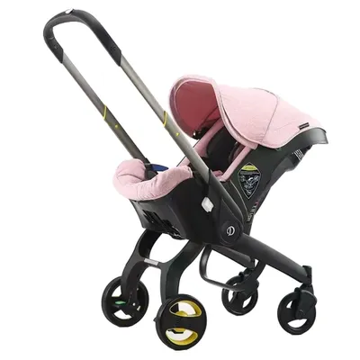 Image de poussette bébé 4 en 1, design léger, sécurité e CE , ROSE