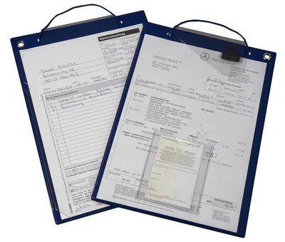 Produktbild von Eichner Auftragstasche mit Klettverschluss und 2 Fächern blau - 9015-00460