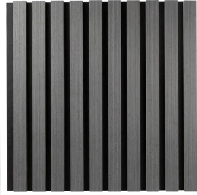 Produktbild von PROVISTON Akustik 3D Wandpaneele 400 x 400 x 18 mm Furnierte MDF Holzlamellen in der Farbe Eiche dunkel Filz-Untergrund als Trägermaterial