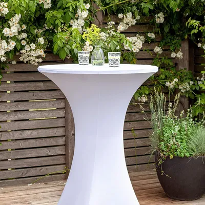 Stretch-Tischdecke für Bistrotische 70x110 cm, weiß