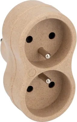Productafbeelding van Zenitech bioplastic gerecyclede bipliet - 2 x 16 A - Beige
