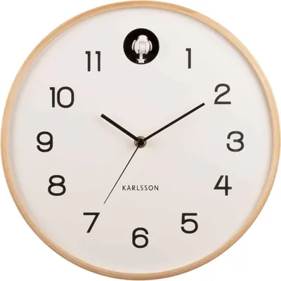 Immagine prodotto di Karlsson - Orologio da parete a cucù naturale - Bianco