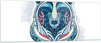 Produktbild von Bilder auf glas - Bär Illustration Traum blumig - 140x50cm - Glasbilder - Wandbilder - Kunstdruck - zum Aufhängen bereit - Wanddekoration aus Glas - Glas Bilder - Wandbild auf Glas - GAB140x50-3085