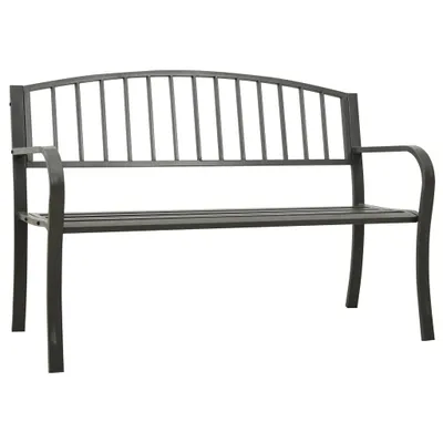 Produktbild von Gartenbank Grau 120 cm Stahl , Gartenbänke Design 2024