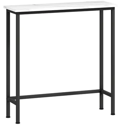 Obrázek produktu pro Úzký konzolový stolek s povrchem imitujícím mramor - černý | Barva: černá | Rozměry: 75 x 24 x 76 cm
