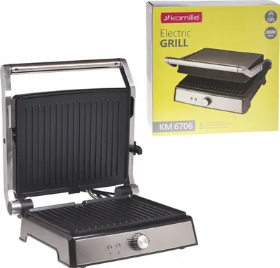 Obrázek produktu pro Elektrický Gril 2000 W, Sklápcí Toaster Na Sendviče Kamille Km-6706