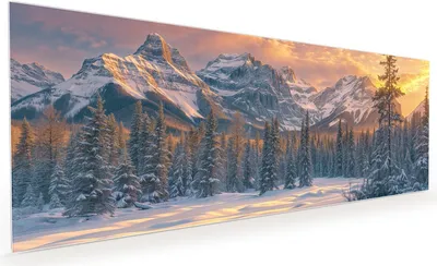 Produktbild von Küchenrückwand Spritzschutz Glas mit Motiv Berglandschaft Winter 40 x 40 cm