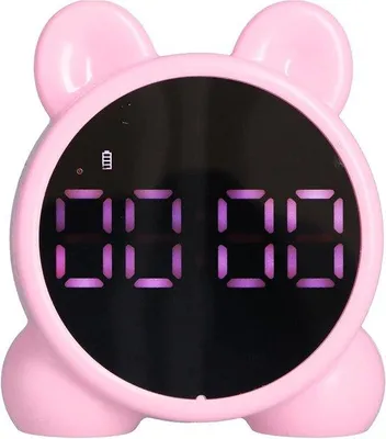 Image de Réveil numérique avec haut-parleur Bluetooth et écran LED, rose