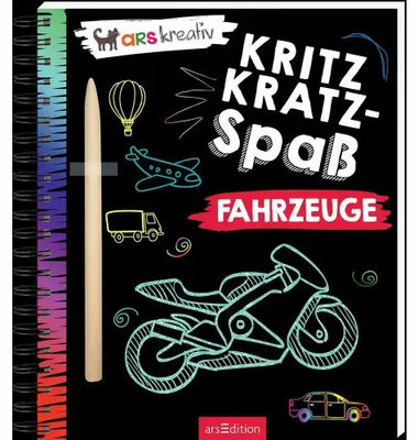 Produktbild von Kritzkratz-Spaß Fahrzeuge: Kreativer Kratzelspaß mit Malideen und Holzstift für Kinder ab 5 Jahren