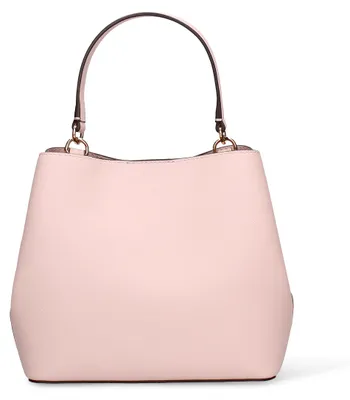 Image de Michael Kors sac seau Emmett, PVC, noir, avec poignées en cuir, bandoulière réglable