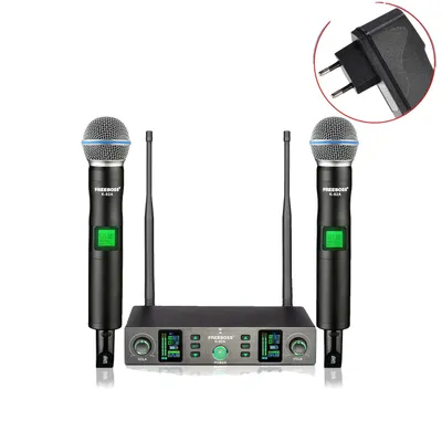 Immagine prodotto di Set microfono wireless per karaoke, suono dinamico, ampia portata wireless, SPINA UE