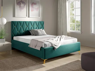 Produktbild von MIRJAN24 Polsterbett Totti I, Ehebett mit zwei Bettkasten, Leistenlattenrost mit Metallrahmen und zwei Gasdruckfedern (Farbe: Manila 37, Größe: 140x200 cm)