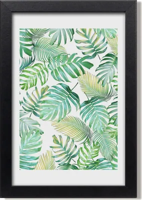 Produktbild von Bild 20x30 MDF-Rahmen, Wandkunst Tropische Blätter