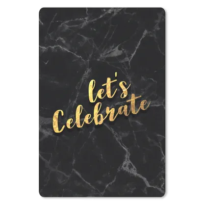 Produktbild von MuchoWow® Mauspad Mousepad Zitat - Party - Gold - Marmor 18x27 cm - Mousepads - Maus Mat - Pad - Mausunterlage