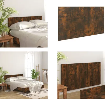 Obrázek produktu pro vidaXL Čelo postele kouřový dub 160x1,5x80 cm Materiál na bázi dřeva - Čelo postele - Čelo postele - Čelo postele