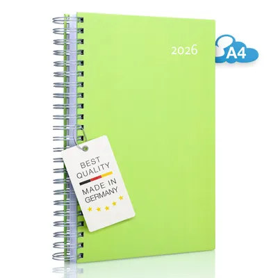 Produktbild von edition cumulus 2026 Der GROSSE Dicke – DIN A4 Tageskalender – 1 A4 Seite pro Tag – extra viel Platz – FRÜHLINGSGRÜN (hellgrün) –  Germany