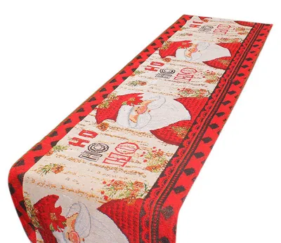 Produktbild von Weihnachts-Tischläufer, Flaggendruck, verschleißfest, schmutzabweisend, Weihnachten für Stoffdekoration, Weihnachtsmann-Modell