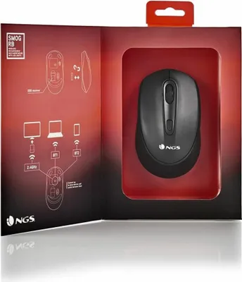 Image de Souris NGS SMOG-RB Noir 2400 dpi sans fil (1 pièce)