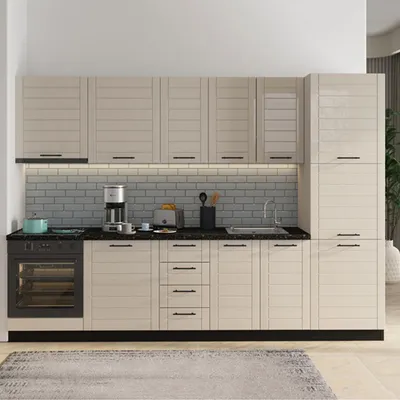 Immagine prodotto di Hallst - Dispensa da Cucina, 60x58x214h cm Bianco Crema, 6 Ripiani