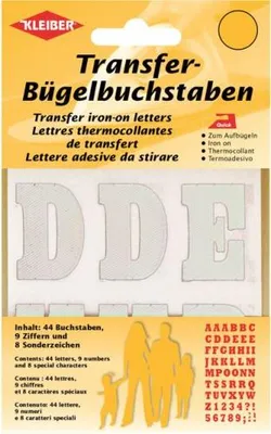 Produktbild von KLEIBER Transfer-Aufbügelbuchstaben 30 x 35 mm weiß