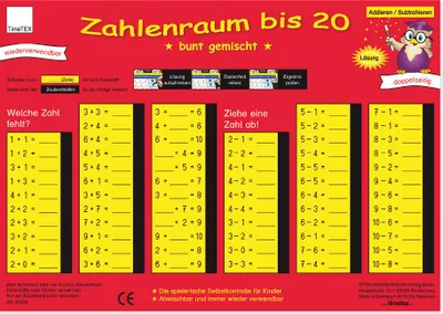 Produktbild von TimeTEX Zaubertafel "Mathematik" Zahlenraum bis 20