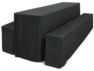 Produktbild von Beautissu 3tlg Biertischhussen Set für Bierzeltgarnitur 220x70cm Anthrazit