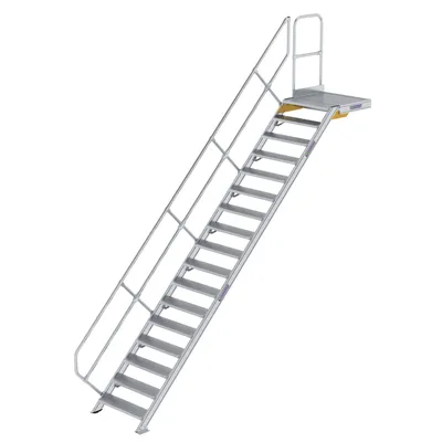Zdjęcie produktu dla Schody aluminiowe z platformą 45° 300457