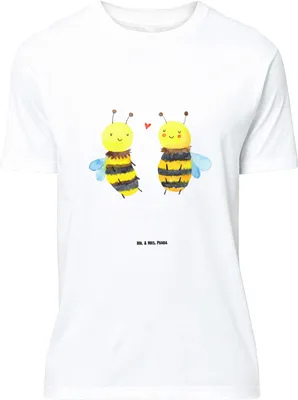 Produktbild von Mr. & Mrs. Panda Größe XL T-Shirt Biene Verliebt - Weiß - Geschenk, Tshirt, Shirt, mit Spruch