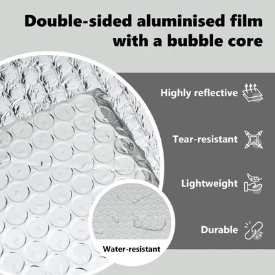 Image de vidaXL Film réfléchissant pour radiateur, argent, 15 x 0,6 m, polyéthylène