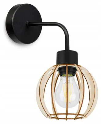 Produktbild von Wandleuchte Kinkiet Deckenlampe Holz Lampenschirm LED Modern