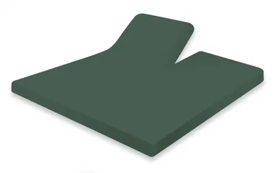 Produktbild von Eleganzzz Split-Topper-Spannbetttuch Jersey Stretch – Grün  – 180x200  – 2-teilig & dehnbar