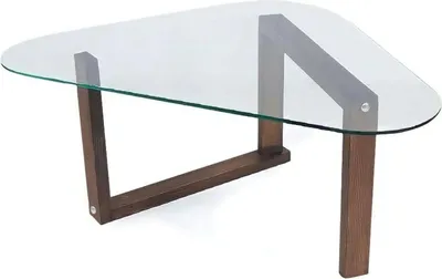 Image de Eufrasia - Table Basse, 96x81x41h cm Noyer Marron, Porte-revues
