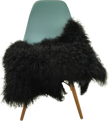 Produktbild von PREMIUM Tibet Schaffelle Schaffell Lammfell mongolian Sheepskin schwarz