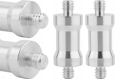 Image de Adaptateur de douille de trépied 1/4" mâle à 1/4" mâle Réduction en aluminium 39 mm