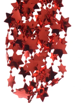 Immagine prodotto di Ghirlanda di stelle di Natale rosso rosso 2,7 metri - plastica