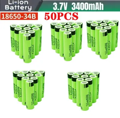 Image de Batteries Li-Ion 18650 - 18650 34B - 3400 mAh - 3,7 V - Rechargeables - 50 pièces