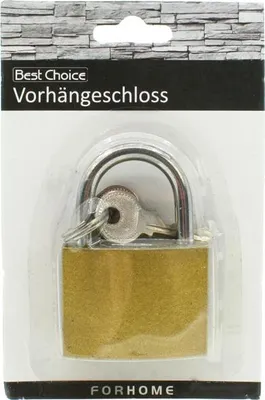 Image de Cadenas en laiton de 4,5 x 6,5 cm sur carte