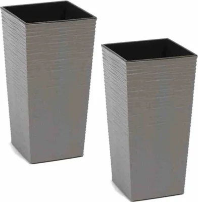 Produktbild von SIENA GARDEN Pflanzgefäß Nizza 2er-Set 30 cm grau