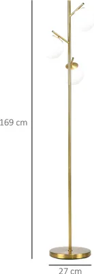Obrázok produktu pre HOMCOM stojaca lampa, 40 W, s päticou E27, bez žiarovky