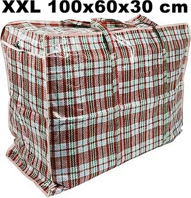 Produktbild von PLASTIKTASCHE Auswahl Jumbo Unterbettkommode Aufbewahrungs Tasche kariert XXL